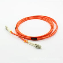 LC-LC Multimode Duplex Fiber Optic Patch Cord with Clips